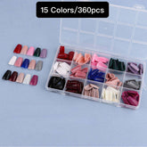 15 Colors 360pcs /Set Press On Nails 24pcs/Color FN15